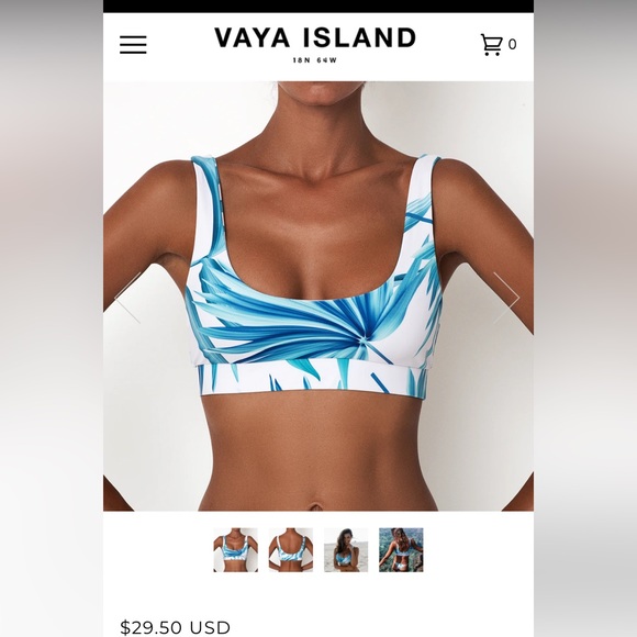 NWT⚠️⚠️ VAYA ISLAND BIKINI TOP - Picture 4 of 4
